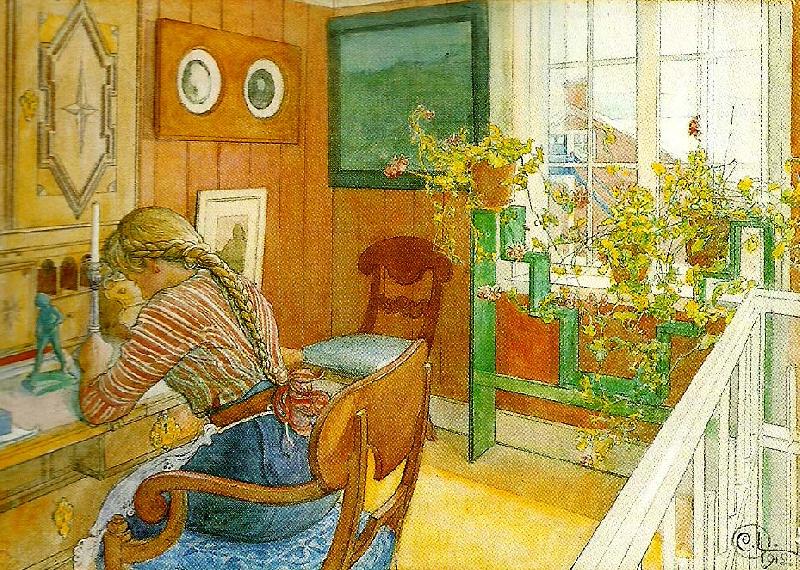 Carl Larsson brevskrivning-korrespondens oil painting picture